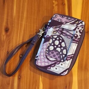Thirty-one Purple Paisley Wallet Wristlet